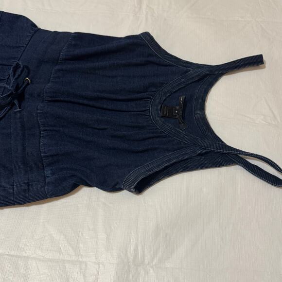 Marc by Marc Jacobs Blue Cotton Tank Dress Tiered Flared Skirt Size Medium - Picture 9 of 9